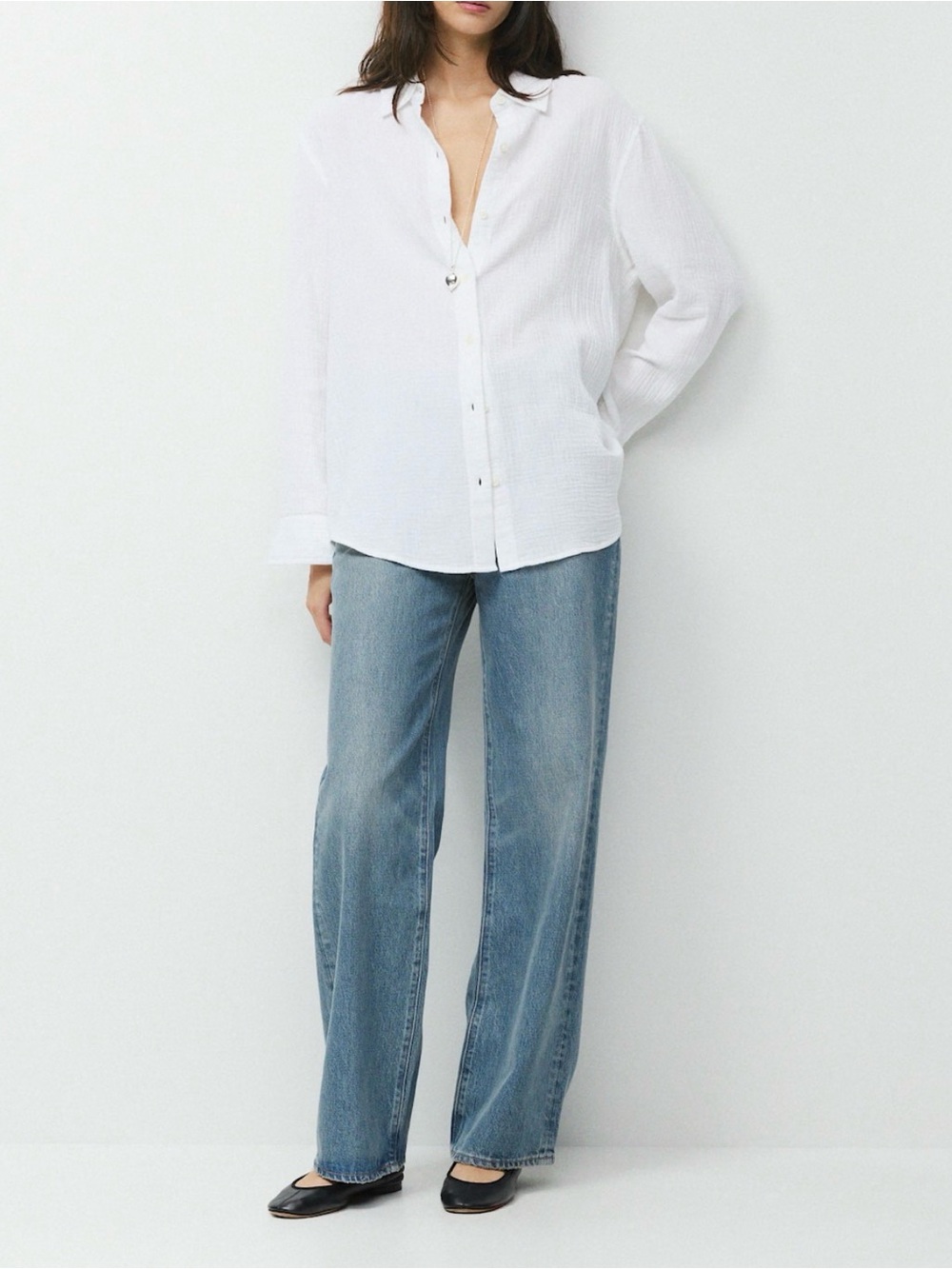 Aritzia Airplush Cotton Sail Shirt